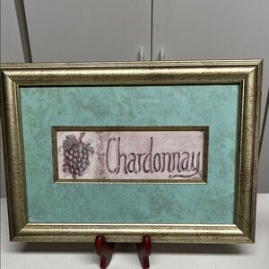 Gold Framed Chardonnay Wall Art